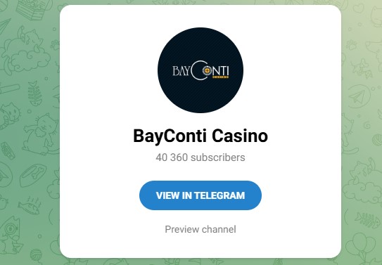 Bayconticasino Telegram